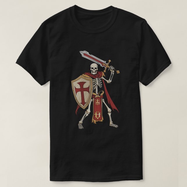 Camiseta Skeleton Knight (Diseño del anverso)