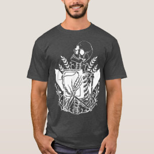 Camiseta Skeleton Leer libro Bookworm Lover Bookish