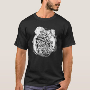 Camiseta Skeleton Lesbian Couple Aethetic Lesbian LGBT Vale