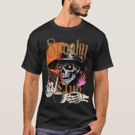 Camiseta Skeleton Man Enjoying Coffee