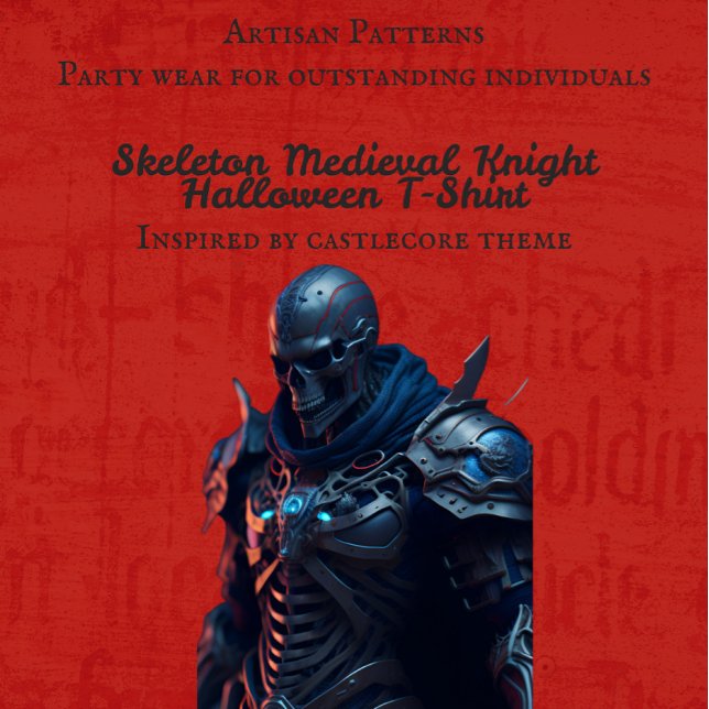 Camiseta Skeleton Medieval Knight Halloween (Subido por el creador)