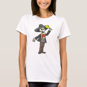 Camiseta Skeleton Music con Maracas