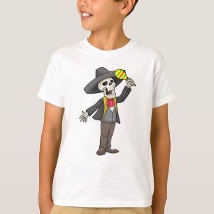 Camiseta Skeleton Music con Maracas