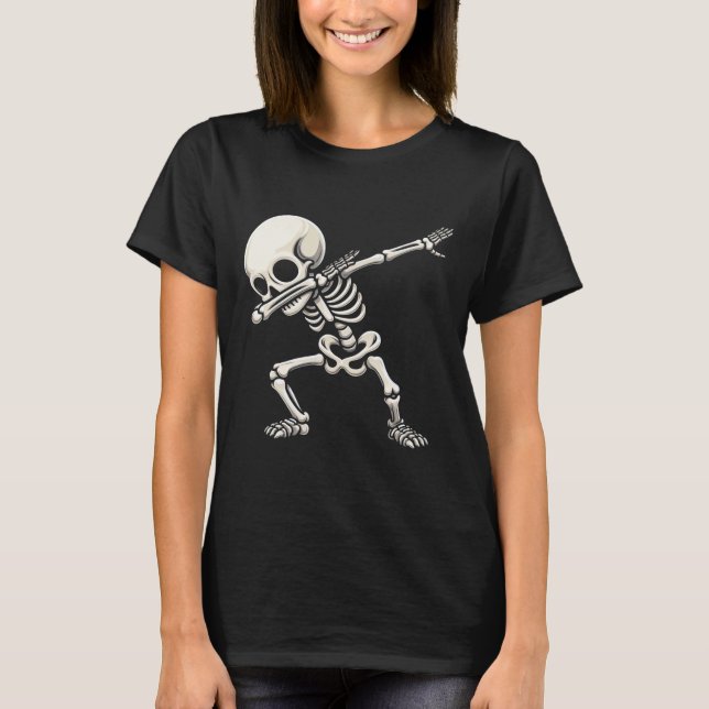 Camiseta Skeleton Niños Hombres Halloween divertido (Anverso)