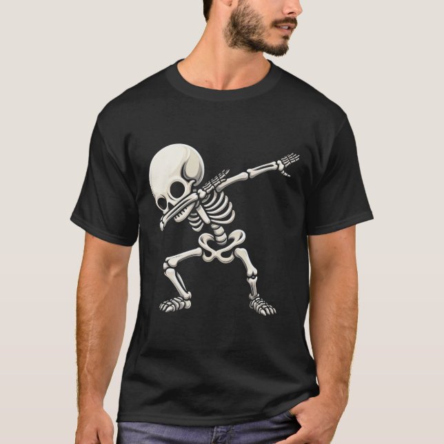 Camiseta Skeleton Niños Hombres Halloween divertido (Anverso)