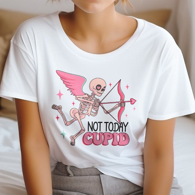 Camiseta Skeleton No Hoy Cupido Anti Valentín (Subido por el creador)
