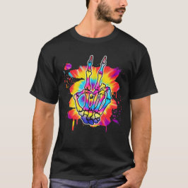 Camiseta Skeleton Peace Tiedye