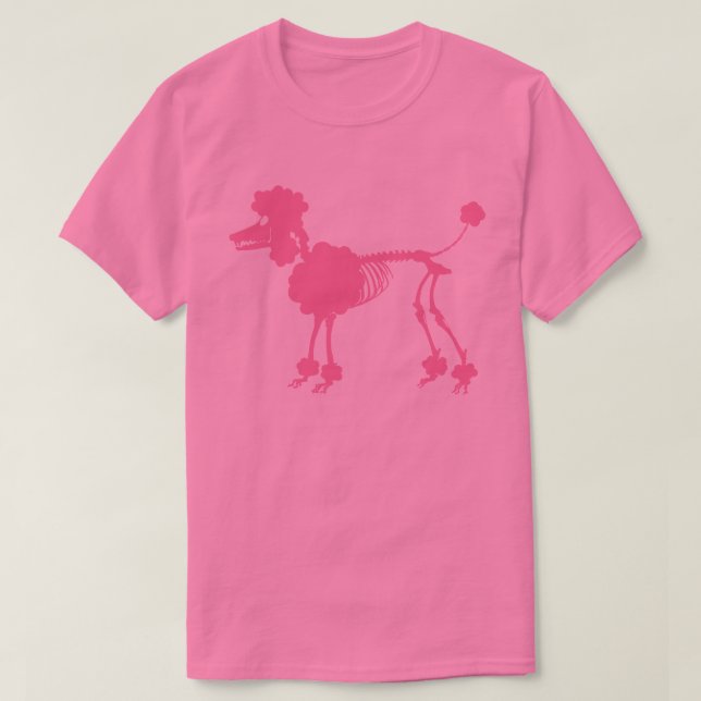 Camiseta Skeleton Pink Poodle (Diseño del anverso)