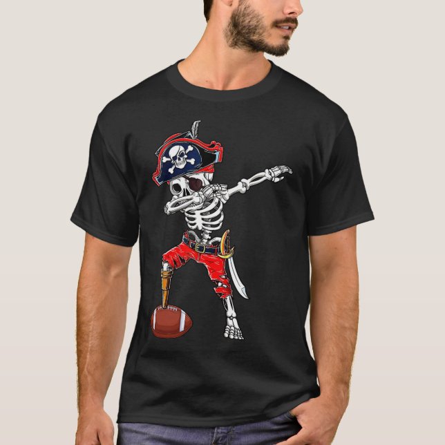 Camiseta Skeleton Pirate & amp; costo de Halloween para la  (Anverso)