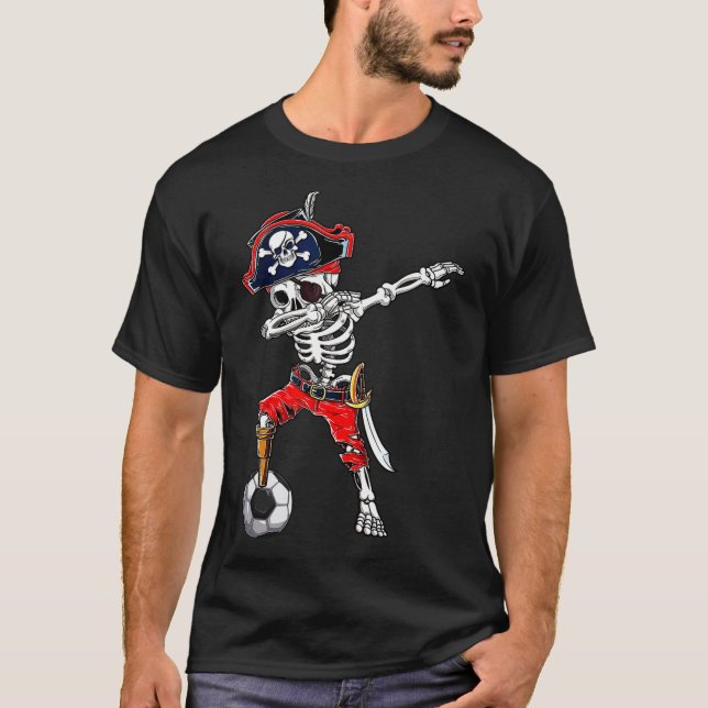 Camiseta Skeleton Pirate & amp; estadio de halloween de la  (Anverso)
