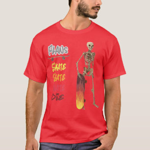 Camiseta Skeleton Planes Skater Cumpleaños Funny Ch