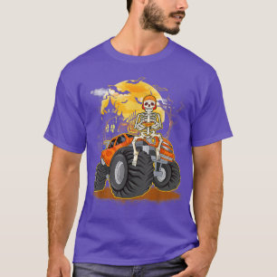 Camiseta Skeleton Playing Game Funny Monster Truck Hallowee
