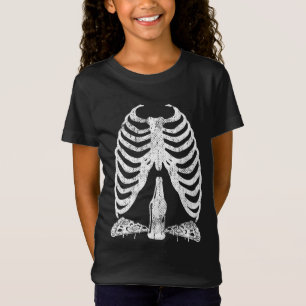 Camiseta Skeleton Pregnancy Pizza Beer X-Ray Halloween