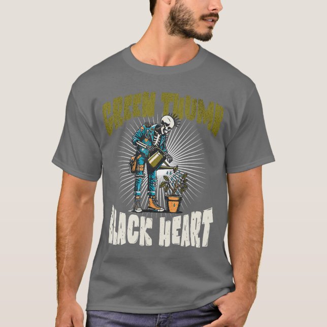 Camiseta Skeleton Punk Rock Gardener Halloween Gardening (Anverso)