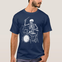 Camiseta Skeleton reproduciendo la obra de arte de los tamb