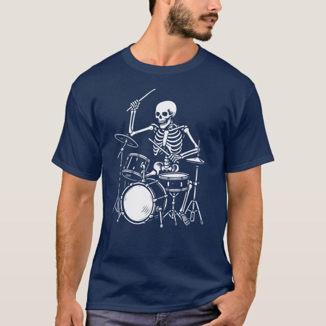 Camiseta Skeleton reproduciendo la obra de arte de los tamb (Anverso)