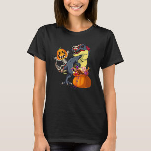 Camiseta Skeleton Riding Mummy Dinosaur rex Para Niños H