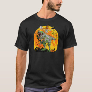 Camiseta Skeleton Riding Mummy Dinosaur rex Para Niños H