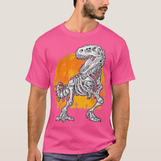Camiseta Skeleton Riding Mummy Dinosaur T rex Halloween Div