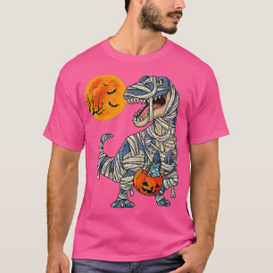 Camiseta Skeleton Riding Mummy Dinosaur T rex Halloween Div