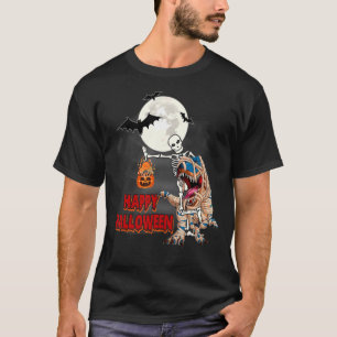 Camiseta Skeleton Riding Mummy Dinosaurs rex Bomba de Hallo