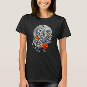 Camiseta Skeleton Riding Rex Moonlit Mummy Dinosaur Kids Bo