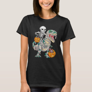Camiseta Skeleton Riding Rex Mummy Dinosaur Trick o T