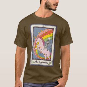 Camiseta Skeleton Riding Unicorn The Audacity Mystical Taro
