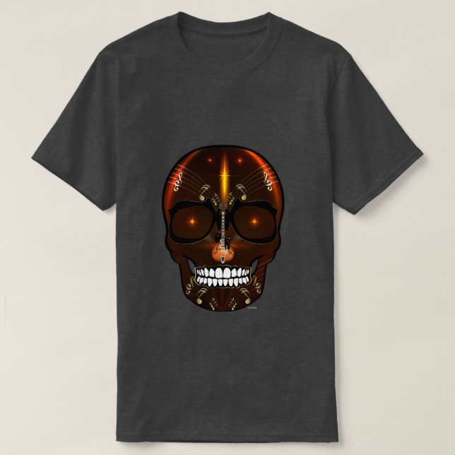 Camiseta Skeleton Rock & Roll (Diseño del anverso)