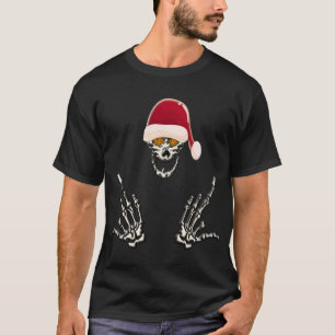 Camiseta Skeleton Santa con cuernos del diablo