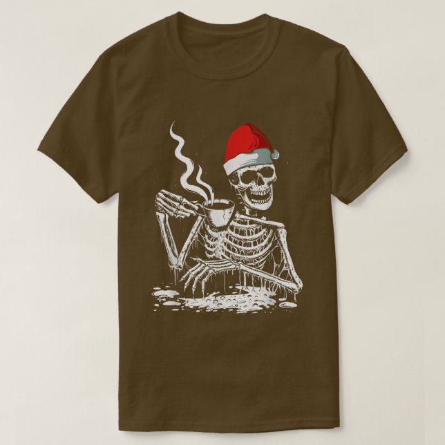 Camiseta Skeleton Santa Navidades Funny XMa (Diseño del anverso)