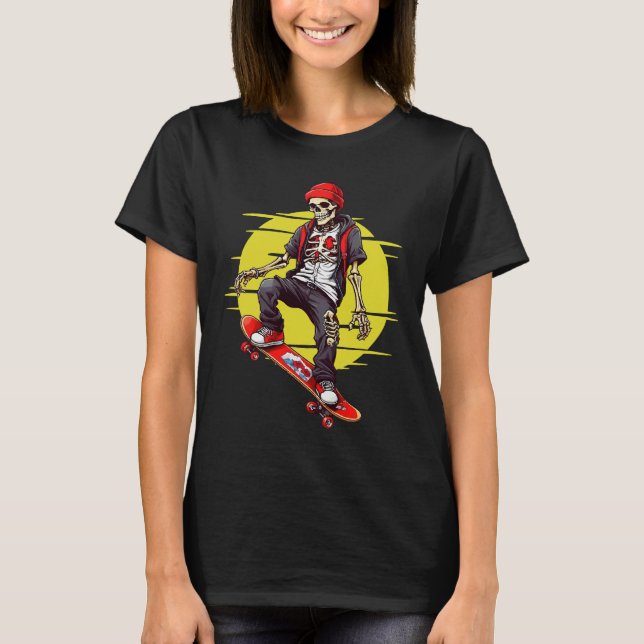 Camiseta Skeleton Skateboard (Anverso)