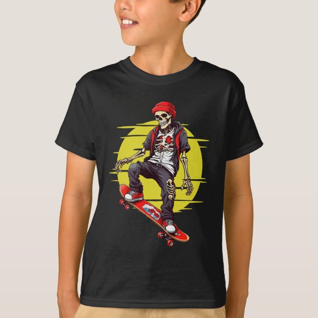 Camiseta Skeleton Skateboard (Anverso)