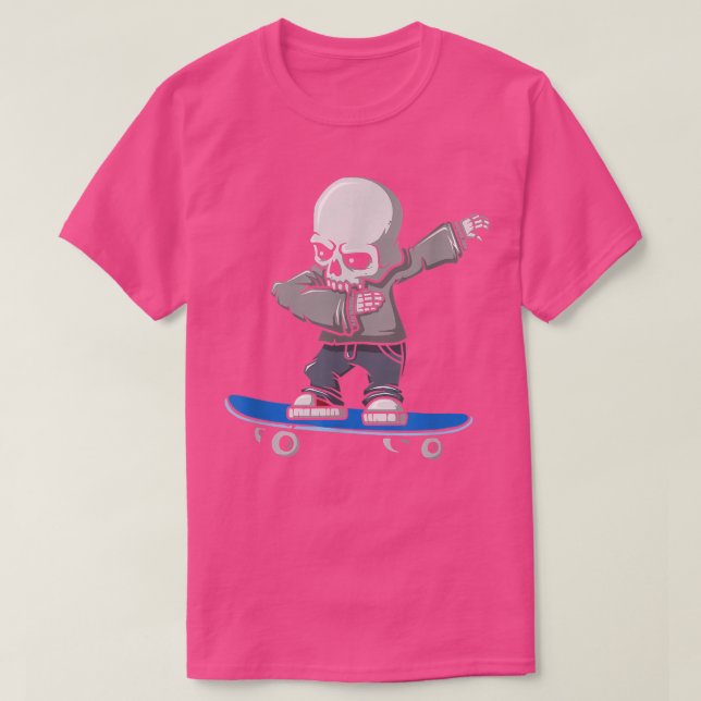 Camiseta Skeleton Skateboard Dabbing Skate Skeleton  (Diseño del anverso)