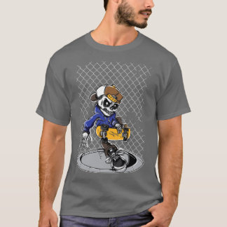 Camiseta Skeleton Skateboard Fence Manhole