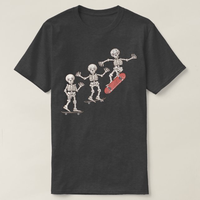 Camiseta Skeleton Skateboard Funny Skateboarding Skateboard (Diseño del anverso)