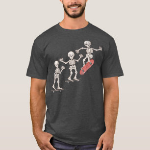 Camiseta Skeleton Skateboard Funny Skateboarding Skateboard
