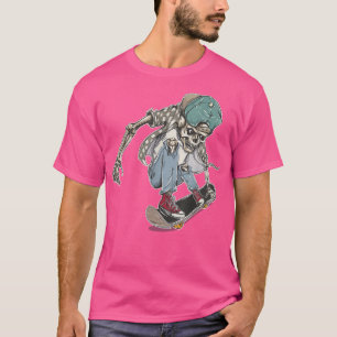 Camiseta Skeleton Skateboard Muerte Skateboarding