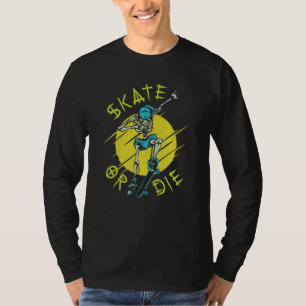 Camiseta Skeleton Skateboarder