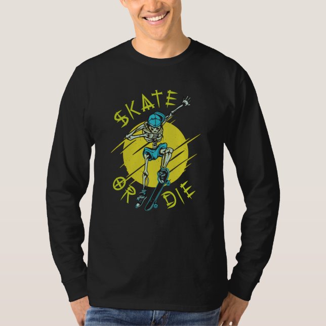 Camiseta Skeleton Skateboarder (Anverso)