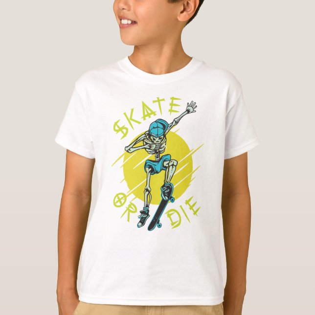 Camiseta Skeleton Skateboarder (Anverso)
