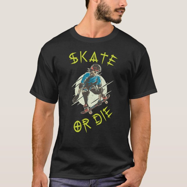 Camiseta Skeleton Skateboarder (Anverso)