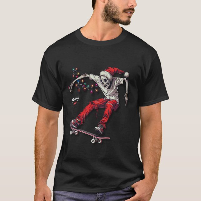Camiseta Skeleton Skateboarder (Anverso)