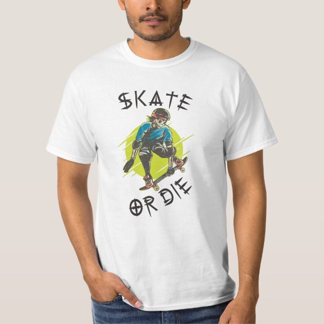 Camiseta Skeleton Skateboarder (Anverso)