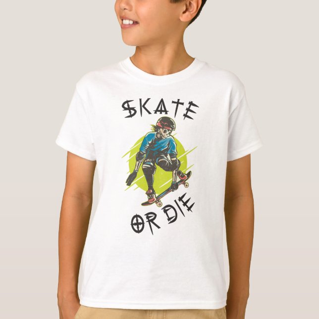 Camiseta Skeleton Skateboarder (Anverso)