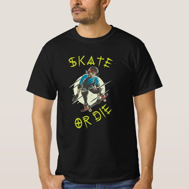 Camiseta Skeleton Skateboarder (Anverso)