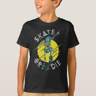 Camiseta Skeleton Skateboarder