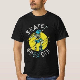 Camiseta Skeleton Skateboarder