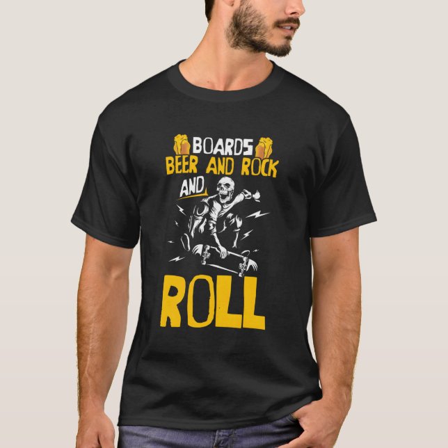 Camiseta Skeleton Skateboarder Skateboarding Skatebo (Anverso)