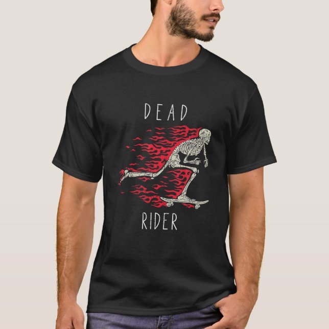 Camiseta Skeleton Skateboarding | Skateboa retro (Anverso)